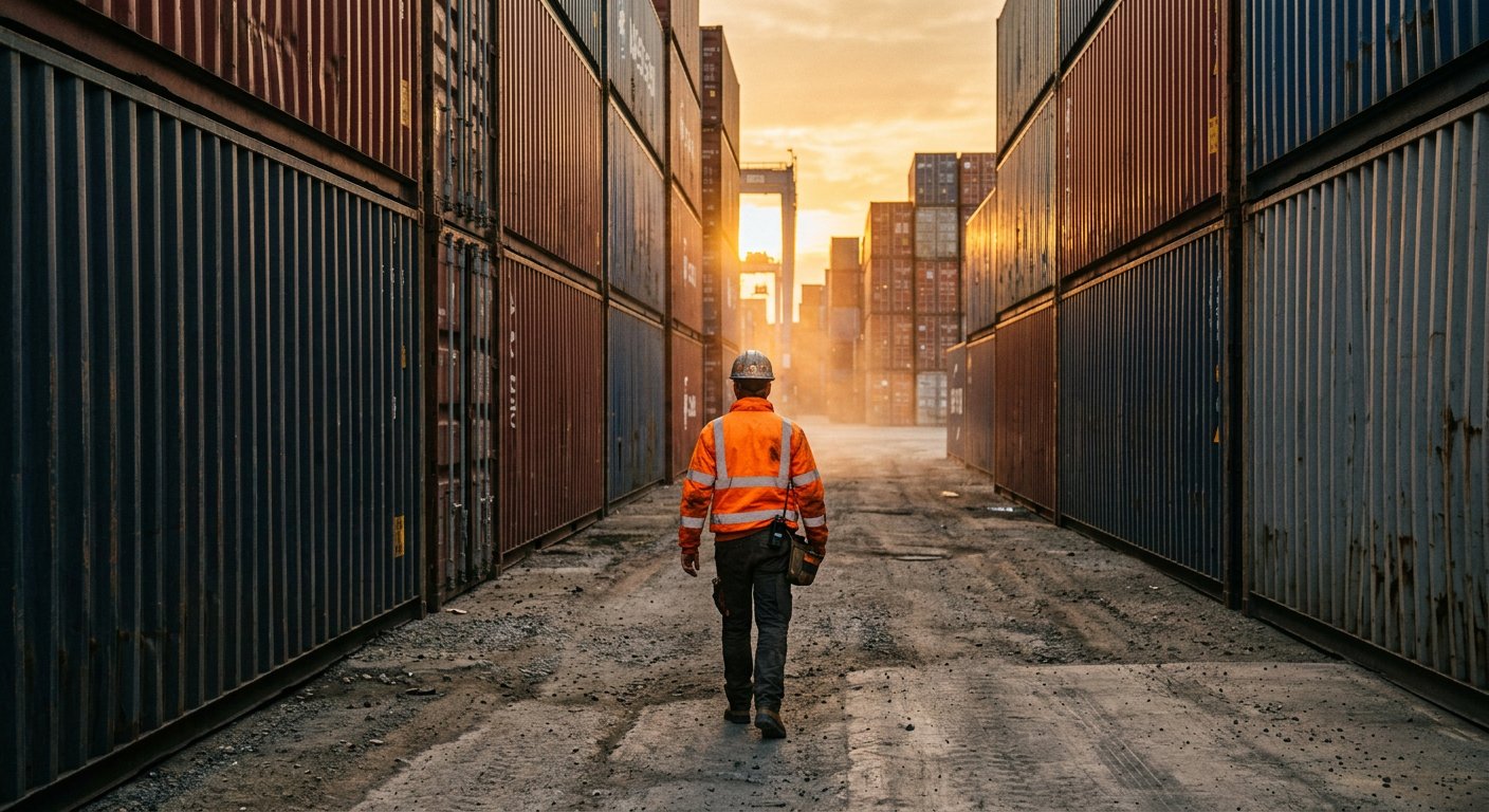 Container yard in Queensland