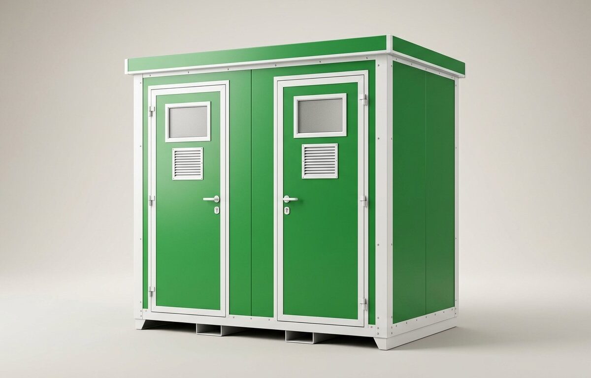1+1 Double Mains Toilet Block 8ft x 5ft – Green