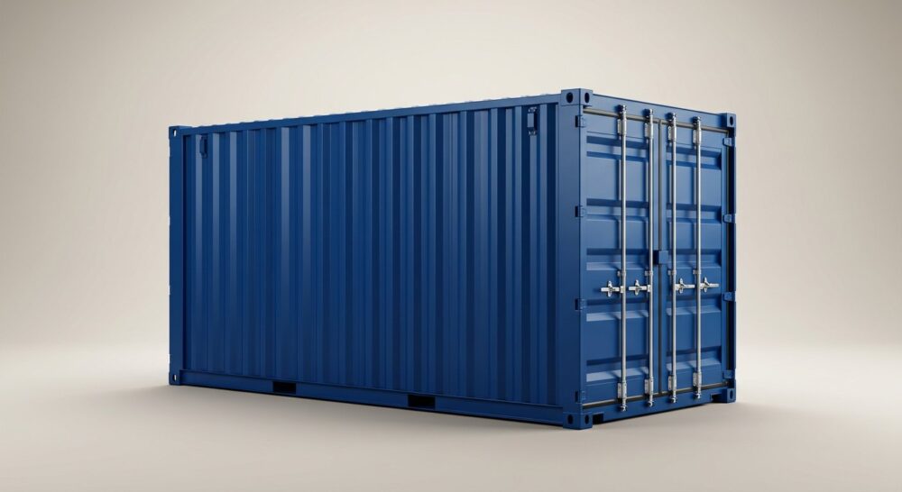 10ft x 8ft One Trip Shipping Container – Blue