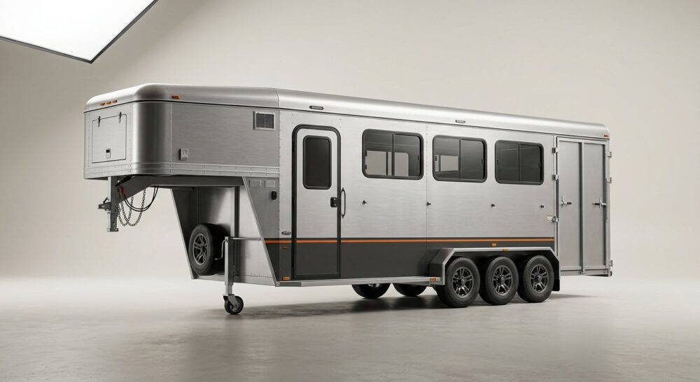 2001 Titan 3 Horse Gooseneck Float
