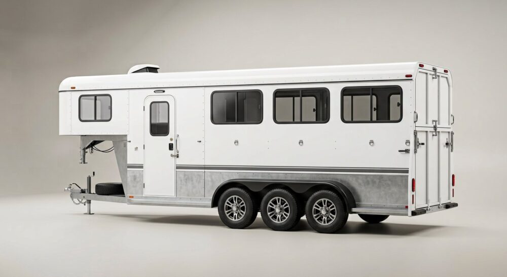 2004 Hart 3 Horse Gooseneck Weekender Float with Living Quarters