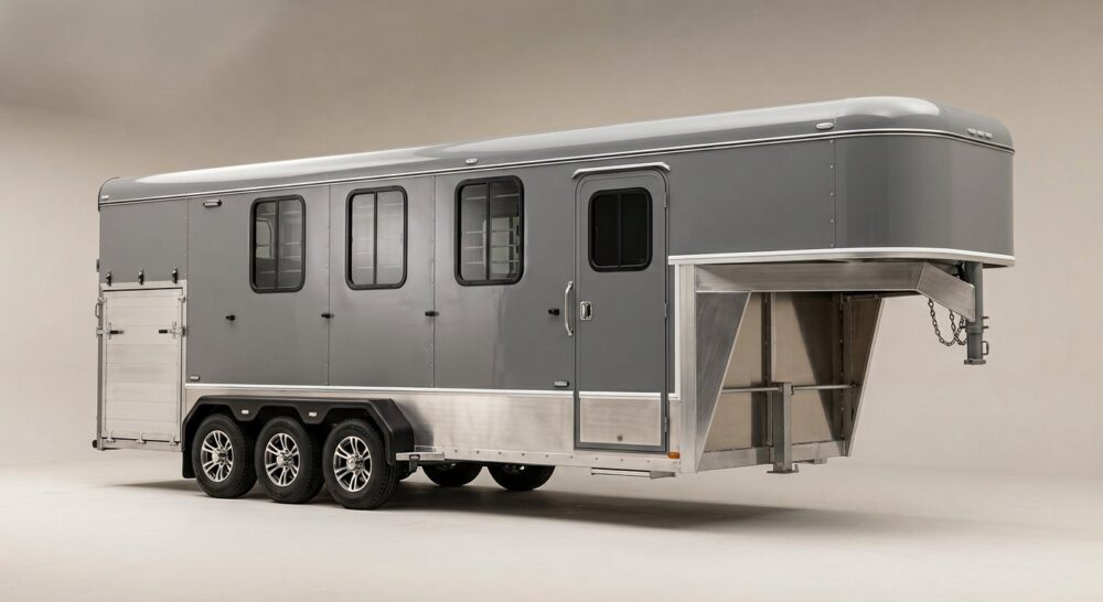2018 Adam 7304GN 3 Horse Gooseneck Float