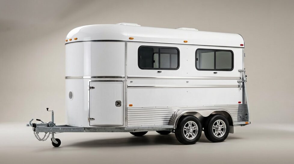 2019 Trailers USA 2HSLBPDLX 2 Horse Deluxe Angle Load Float