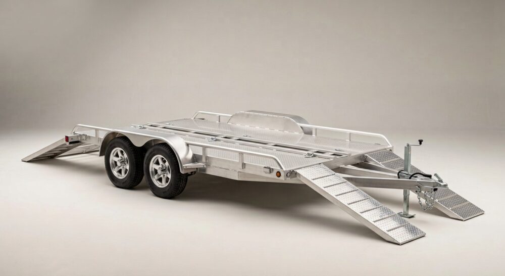 2023 High Country 7.5ft x 14ft Aluminium 2/3-Place ATV Trailer – Drive In/Out