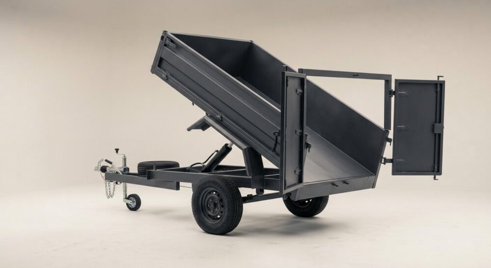 2024 Griffin 5ft x 10ft Powder Coated Tipper Trailer – 3.2t Barn Door Gate