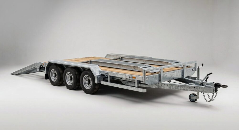 2024 N&N 7ft x 20ft+3ft Galvanised Low Profile Plant Trailer – 10.2t Ramps