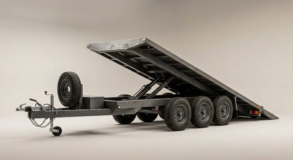 2024 Rice 7ft x 20ft Tilt Deck Plant Trailer – 7.3t with Spare Mount