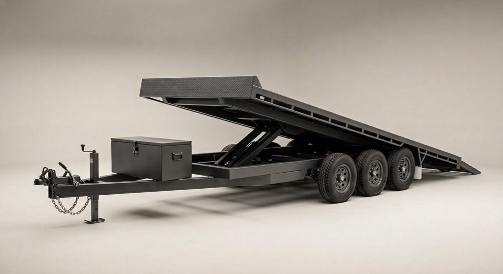 2024 Rice 7ft x 22ft Tilt Deck Plant Trailer – 7.3t Powder Coated with Toolbox
