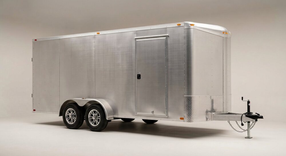 2025 ATC ROM 450 24ft Aluminium Enclosed Car Trailer – Large Escape Door