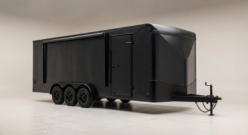 Georgia using their 2025 Blaze AC0185 Enclosed Car Trailer