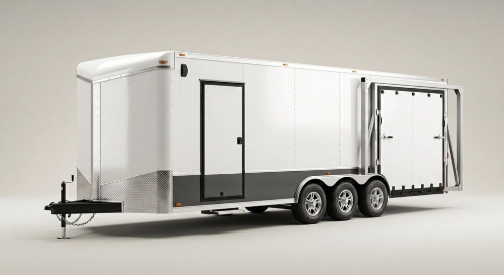 2025 Haulmark Edge 34ft Enclosed Car Trailer – Wide Rear Opening & Stereo
