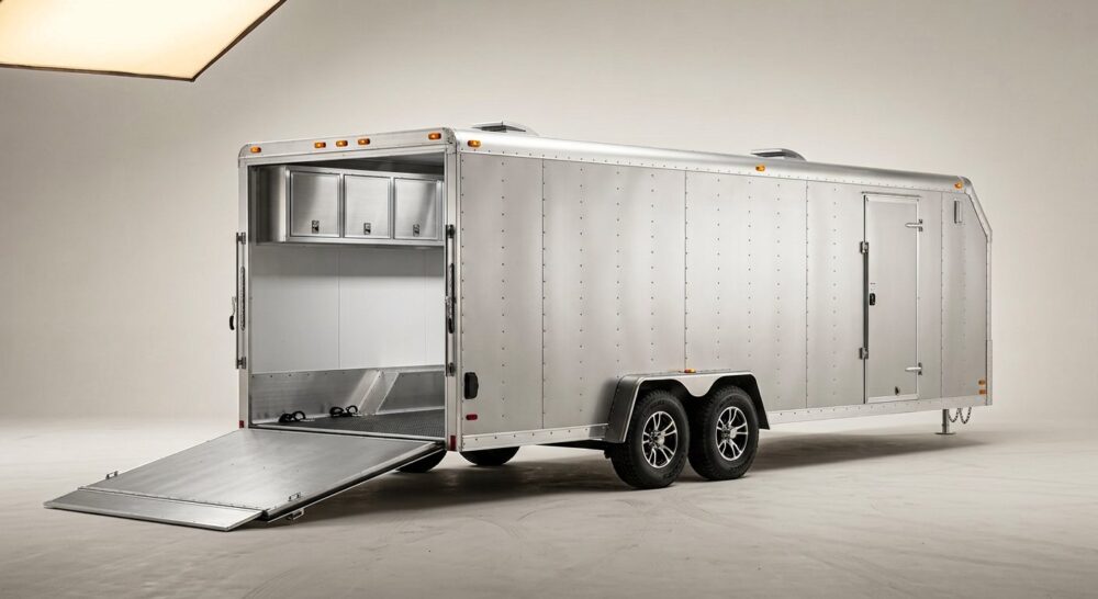 2026 Extreme 28ft Aluminium Enclosed Car Trailer – Spread Torsion Axles & Cabinets