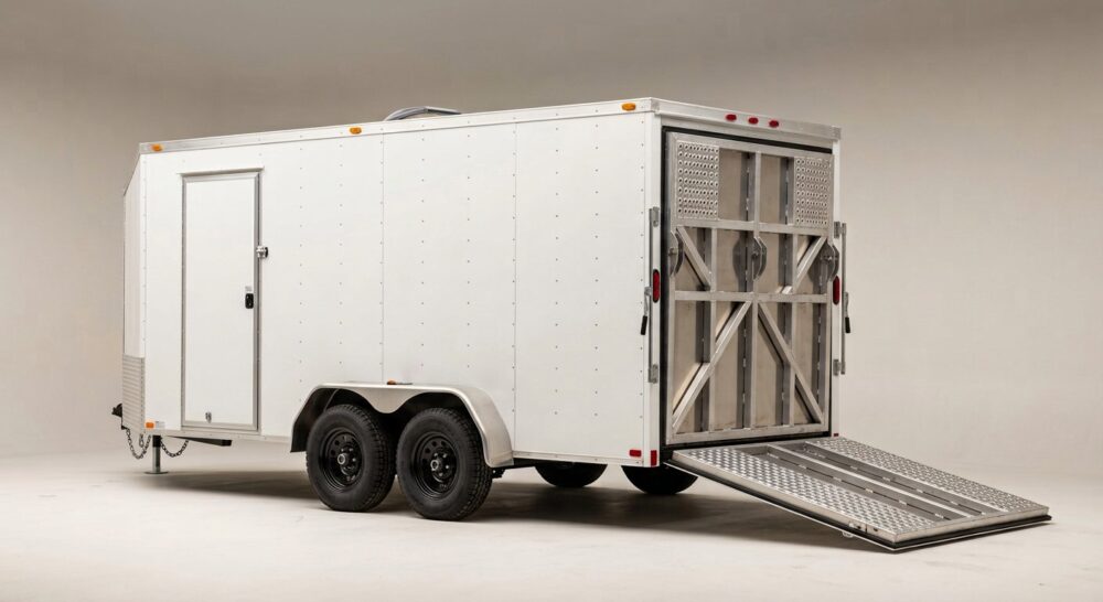 2026 Hero 24ft Enclosed Car Trailer – Heavy Duty Ramp Door (Unit AC-0190)