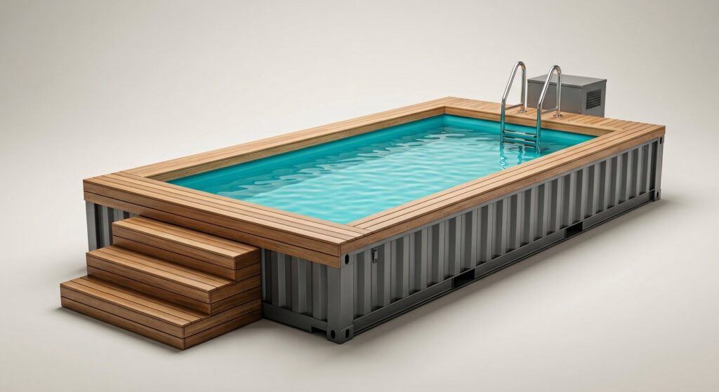 Grace using their 20ft 6m Container Swimming Pool