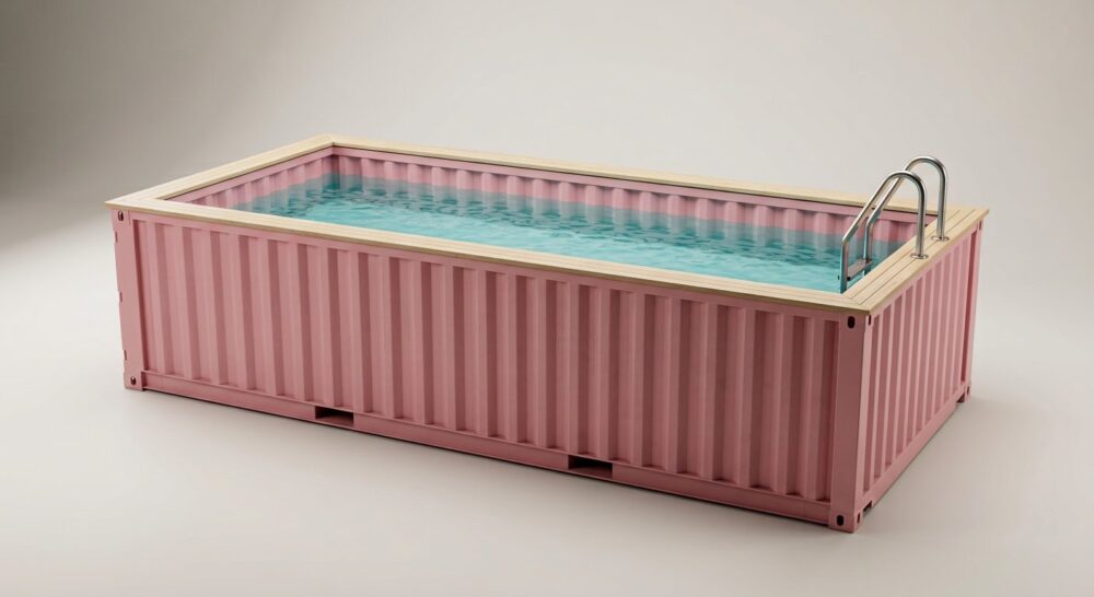 20ft Container Swimming Pool (6m) – Pink