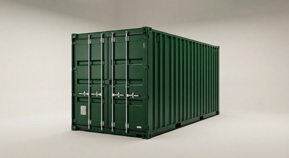 20ft One Trip Shipping Container – Dark Green