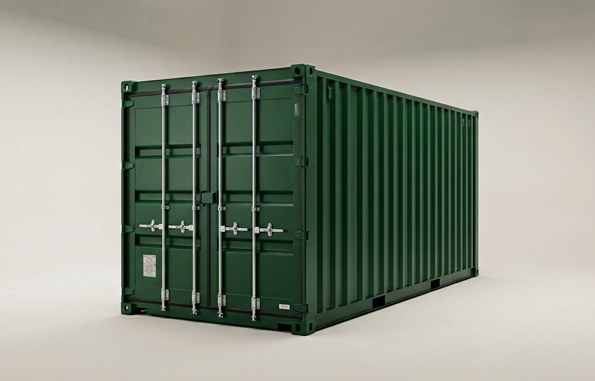 20ft One Trip Shipping Container – Dark Green