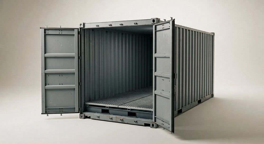 20ft x 8ft Open Mesh Floor Bunded Store Container