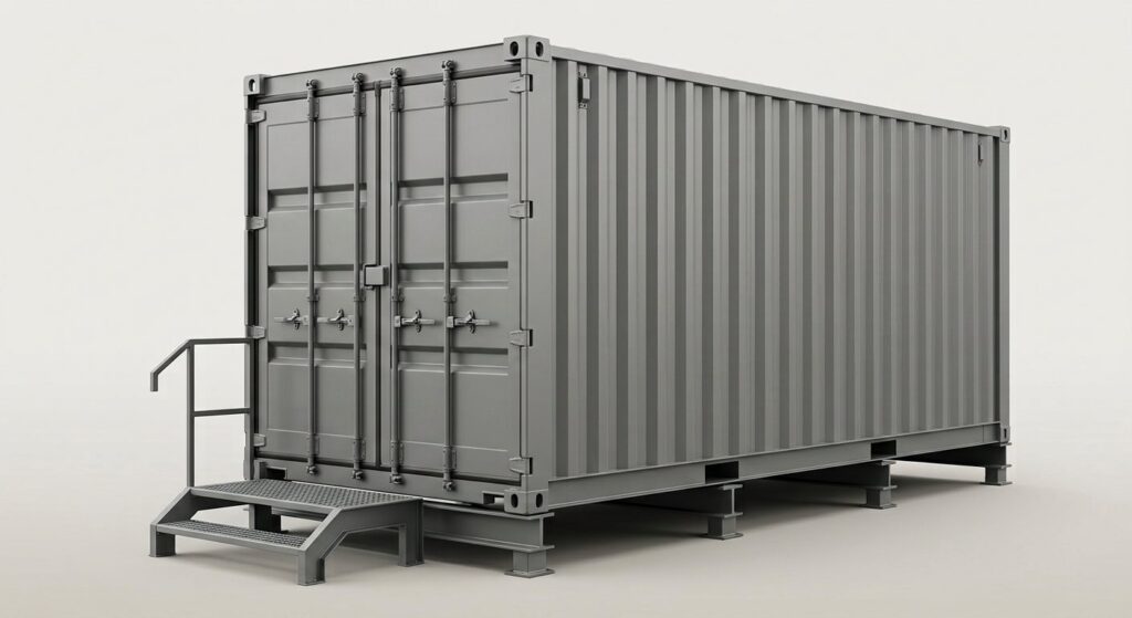 Simone using their 20ft x 8ft Raised Bunded Container