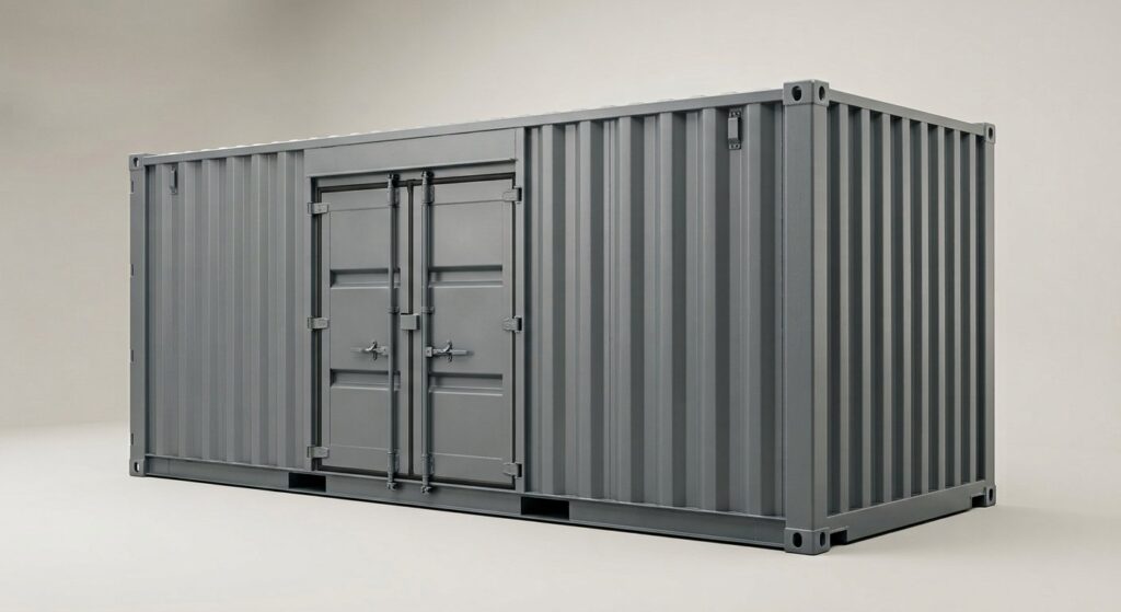 Elise using their 20ft x 8ft Stackable Steel Store Cabin