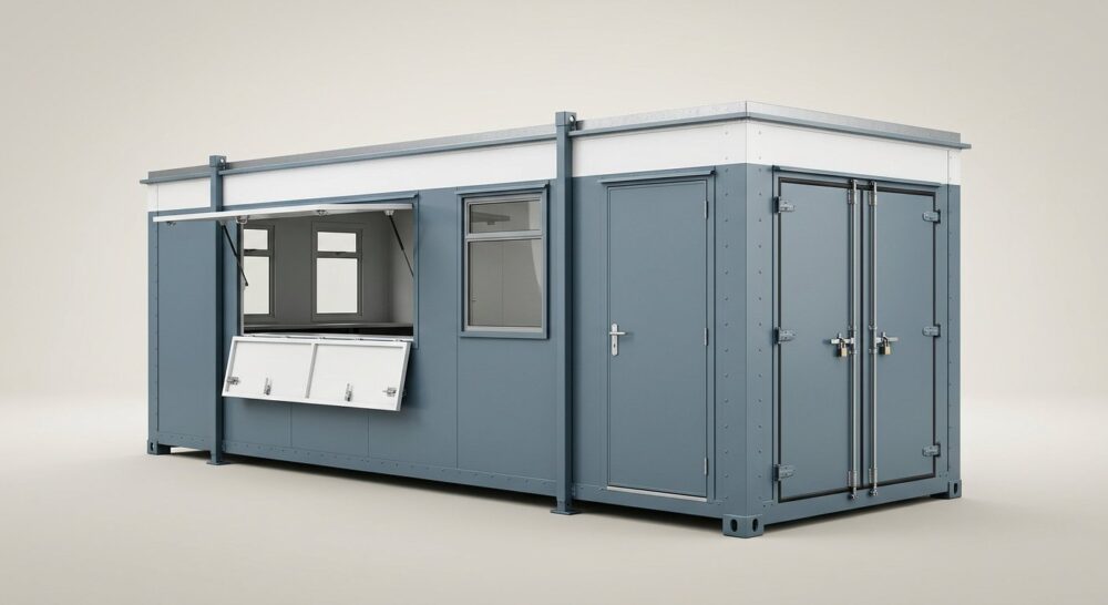 20ft x 8ft Steel Canteen & Store Cabin