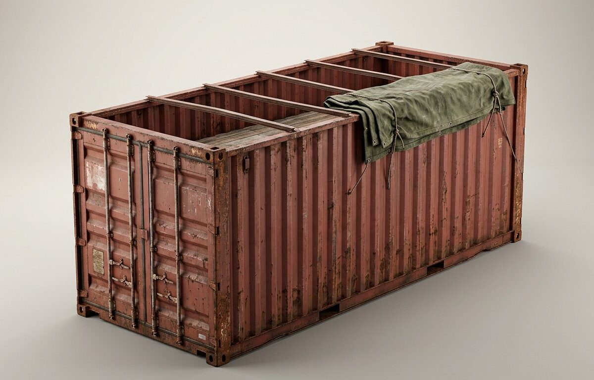 20ft x 8ft Used Open Top Shipping Container