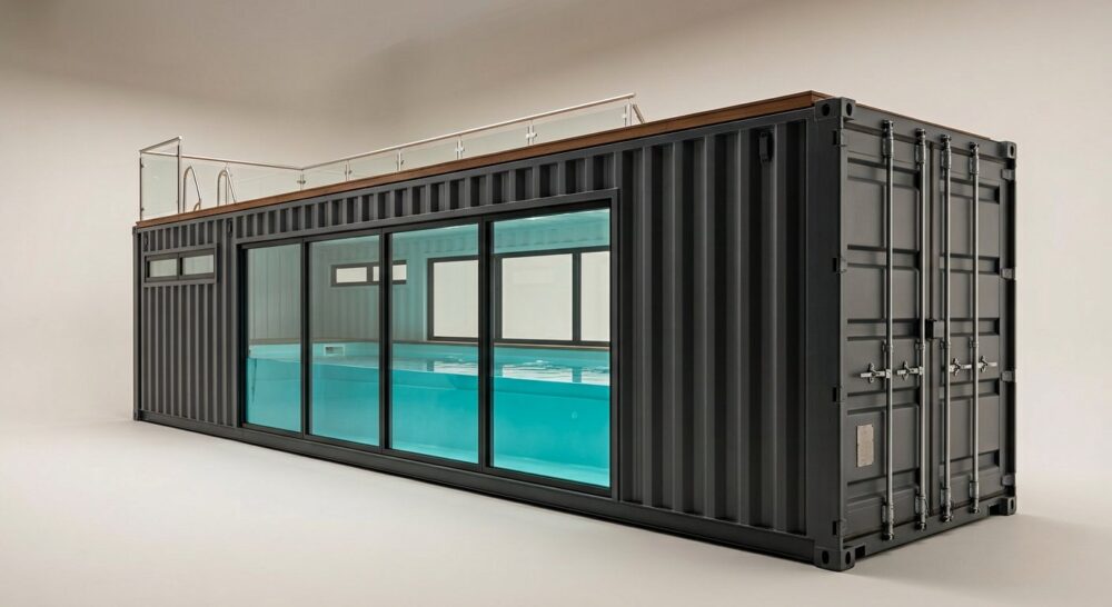 40ft Container Swimming Pool (12m) – Model V3