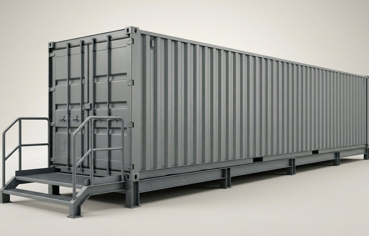40ft x 8ft Raised Bunded Store Container