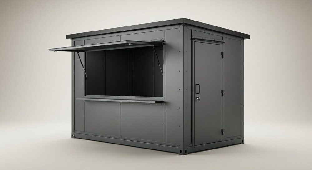 4m Flat Pack Kiosk Container
