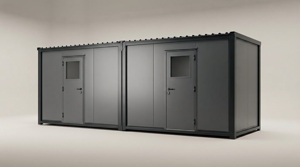 6m x 2.1m End Linked Flat Pack Container Bundle – Powder Coated