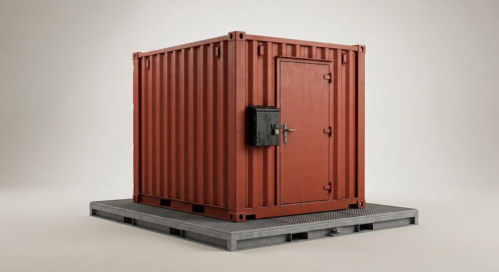 8ft One Trip Shipping Container – Blue