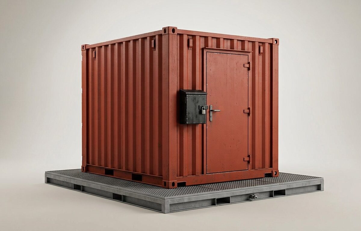 8ft One Trip Shipping Container – Blue
