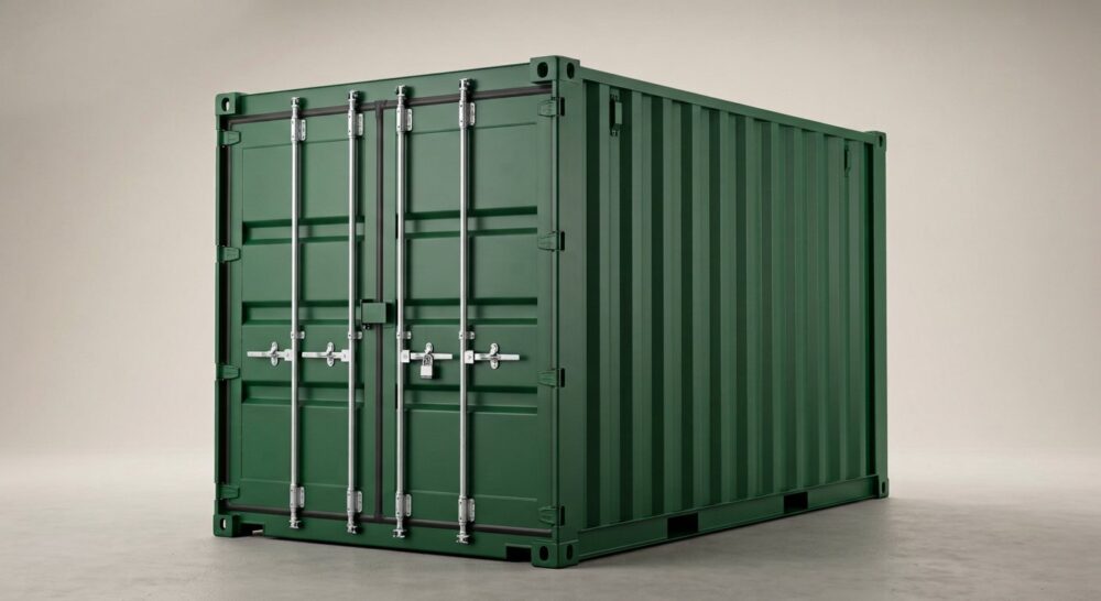 8ft One Trip Shipping Container – Green