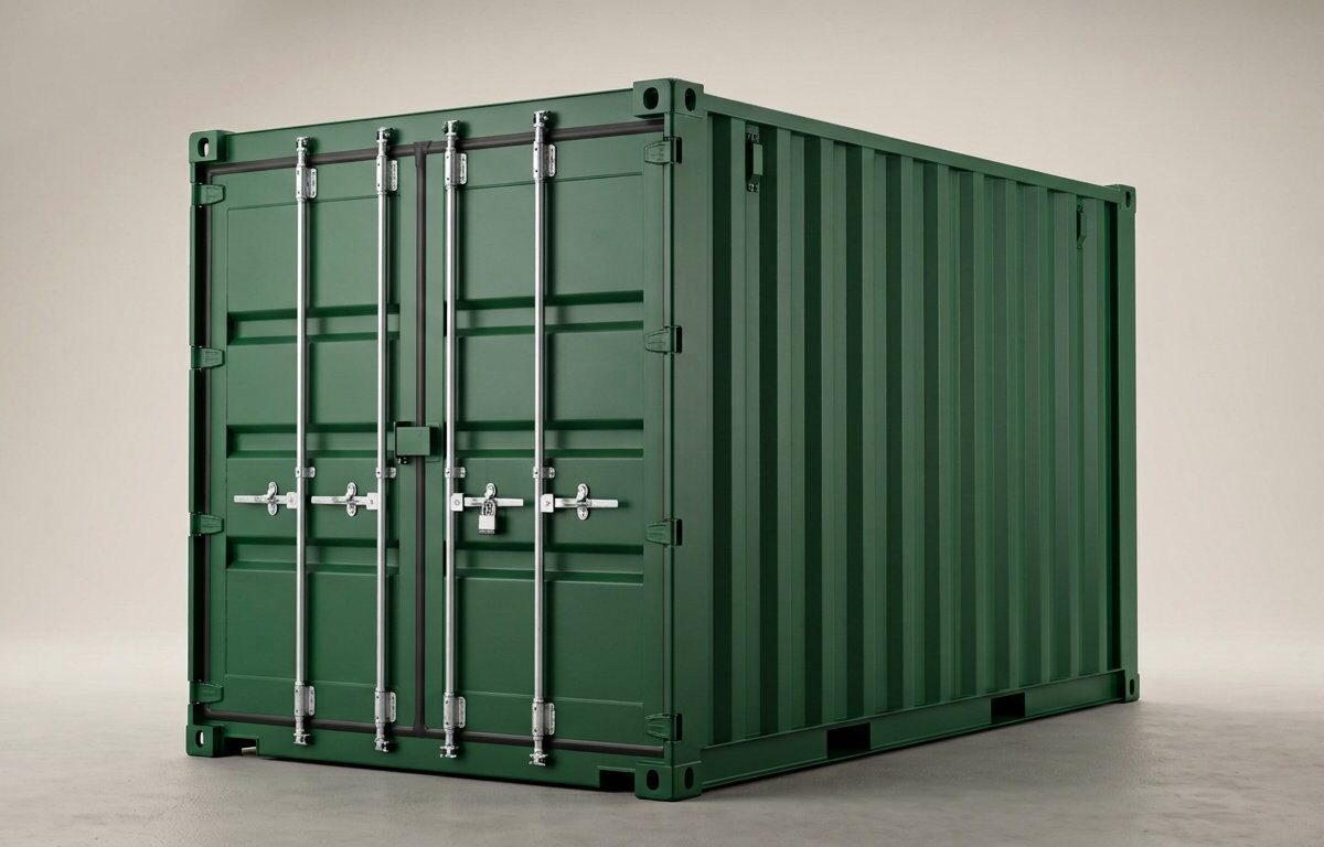 8ft One Trip Shipping Container – Green