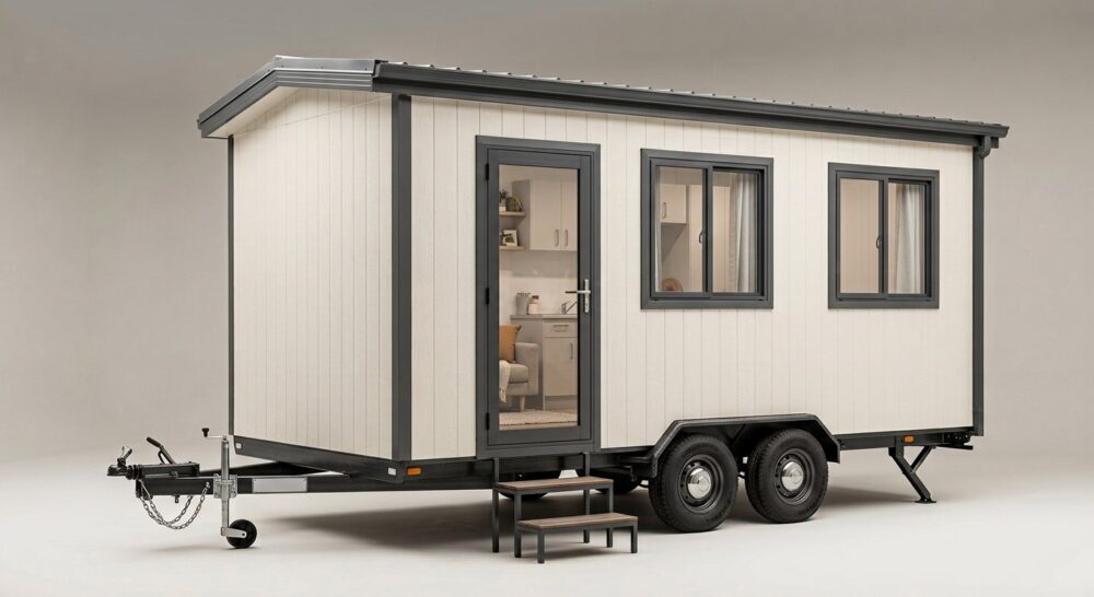 Fully Furnished Mobile Container House on Wheels