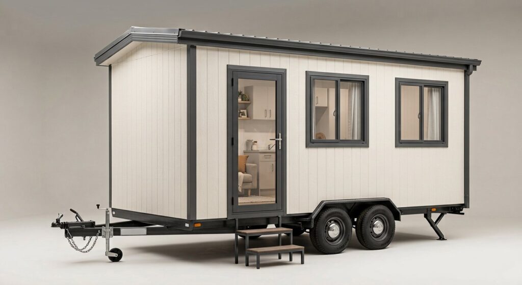 Nathaniel using their Fully Furnished Mobile Container