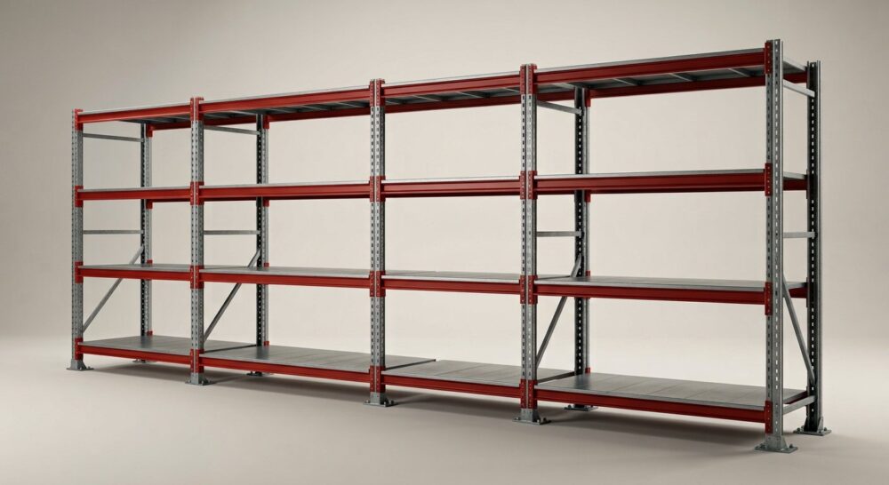 Heavy Duty Adjustable Three Tier Container Racking – 5 Bays