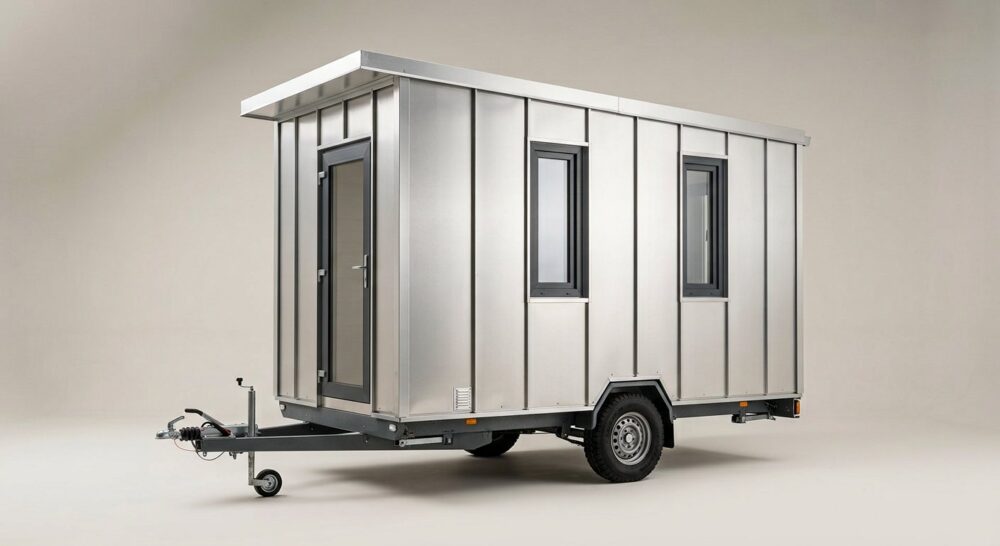 Insulated Aluminium Tiny Prefab House on Wheels